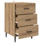 vidaXL Κομοδίνο Artisan Oak 40 x 40 x 66 εκ. Επεξεργασμένο Ξύλο