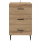 vidaXL Κομοδίνο Artisan Oak 40 x 40 x 66 εκ. Επεξεργασμένο Ξύλο
