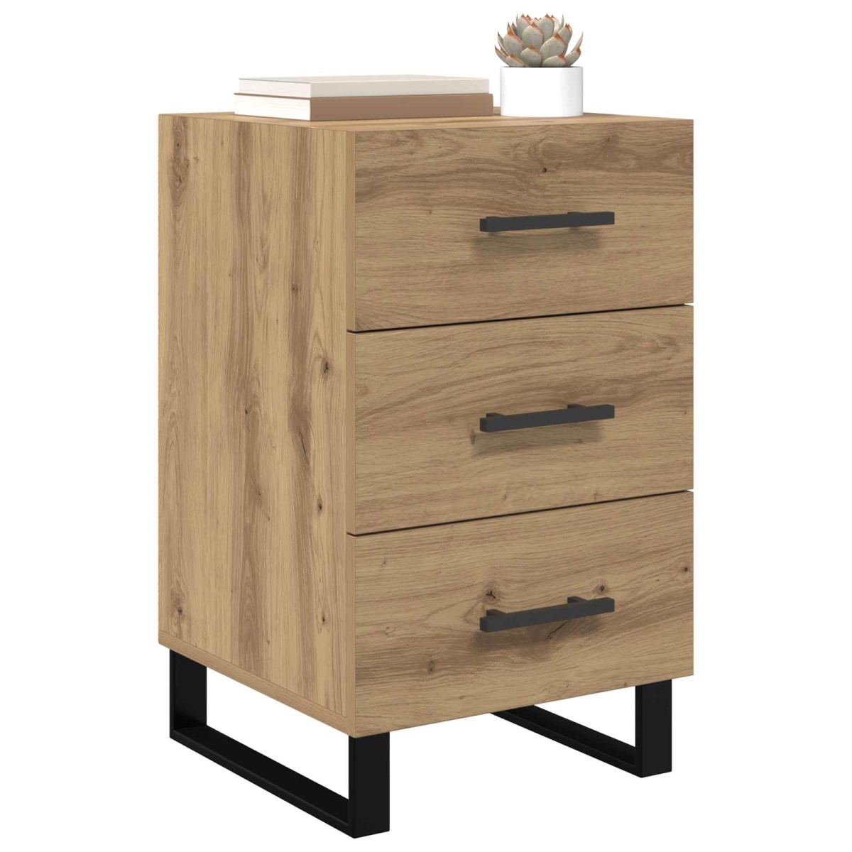 vidaXL Κομοδίνο Artisan Oak 40 x 40 x 66 εκ. Επεξεργασμένο Ξύλο