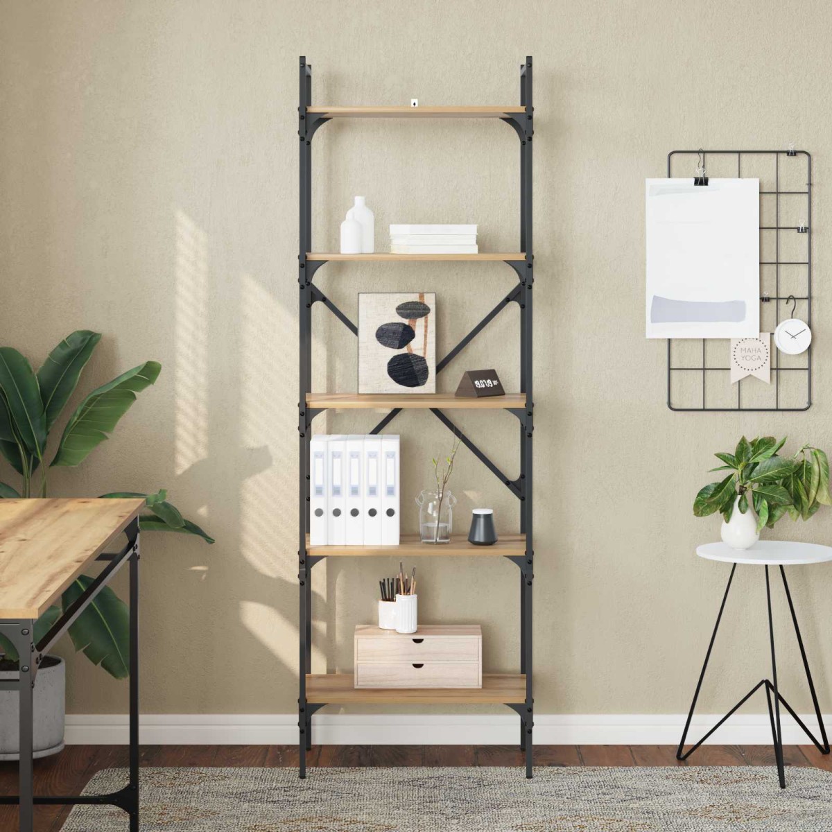 vidaXL Βιβλιοθήκη 5 επίπεδα 56 x 32 x 174 cm Επεξεργασμένο Ξύλο