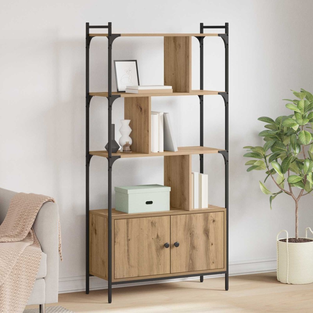 vidaXL Βιβλιοθήκη 6 επιπέδων 76,5 x 30 x 154,5 εκ Επεξεργασμένο Ξύλο