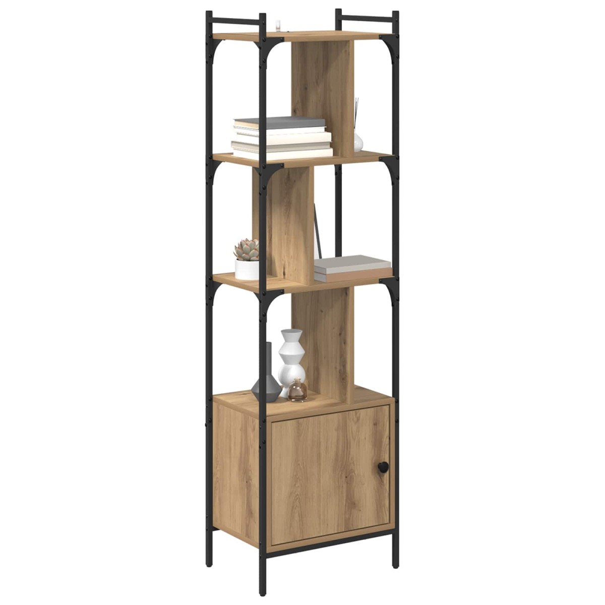 vidaXL Βιβλιοθήκη 6 επιπέδων 44,5 x 30 x 154,5 εκ. Επεξεργασμένο Ξύλο