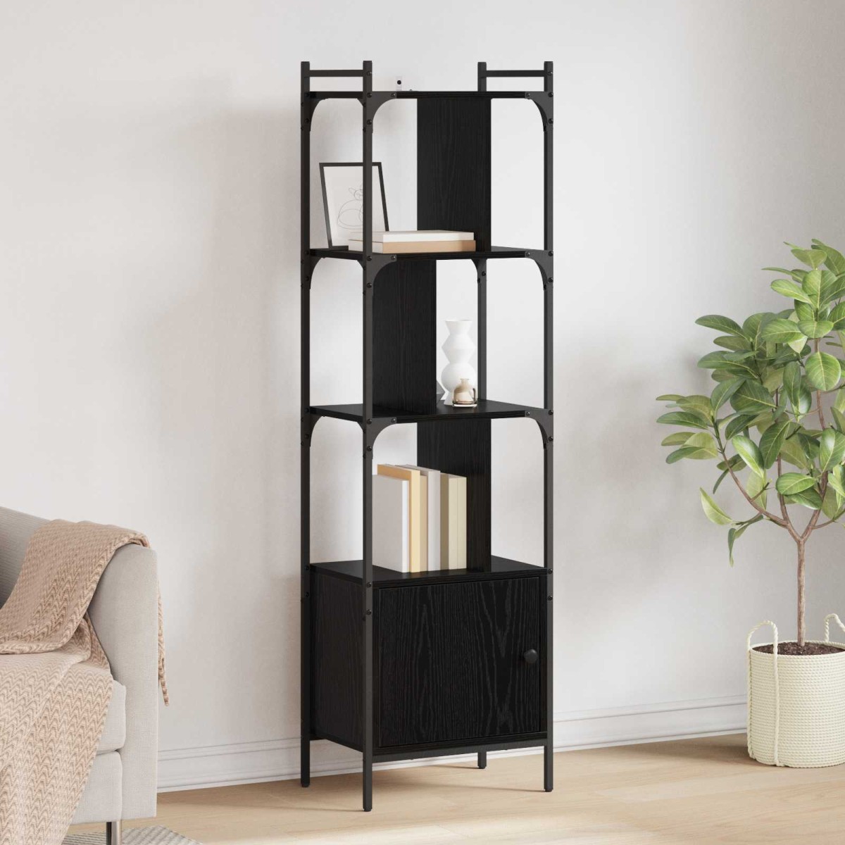 vidaXL Βιβλιοθήκη 6 επιπέδων 44,5 x 30 x 154,5 εκ. Επεξεργασμένο Ξύλο
