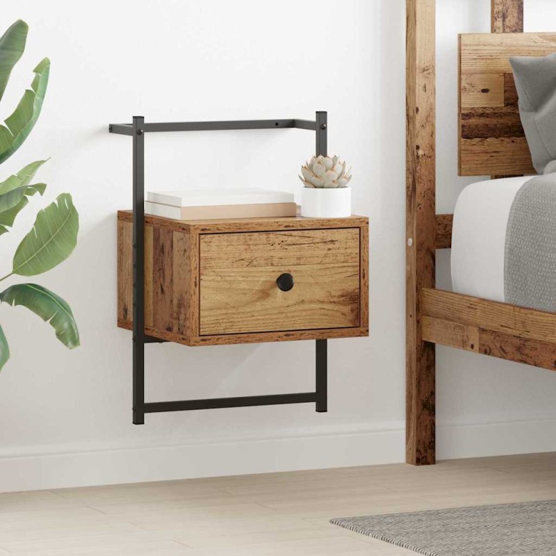 vidaXL Κομοδίνο Παλιό ξύλο 35 x 30 x 51 εκ. Επεξεργασμένο Ξύλο