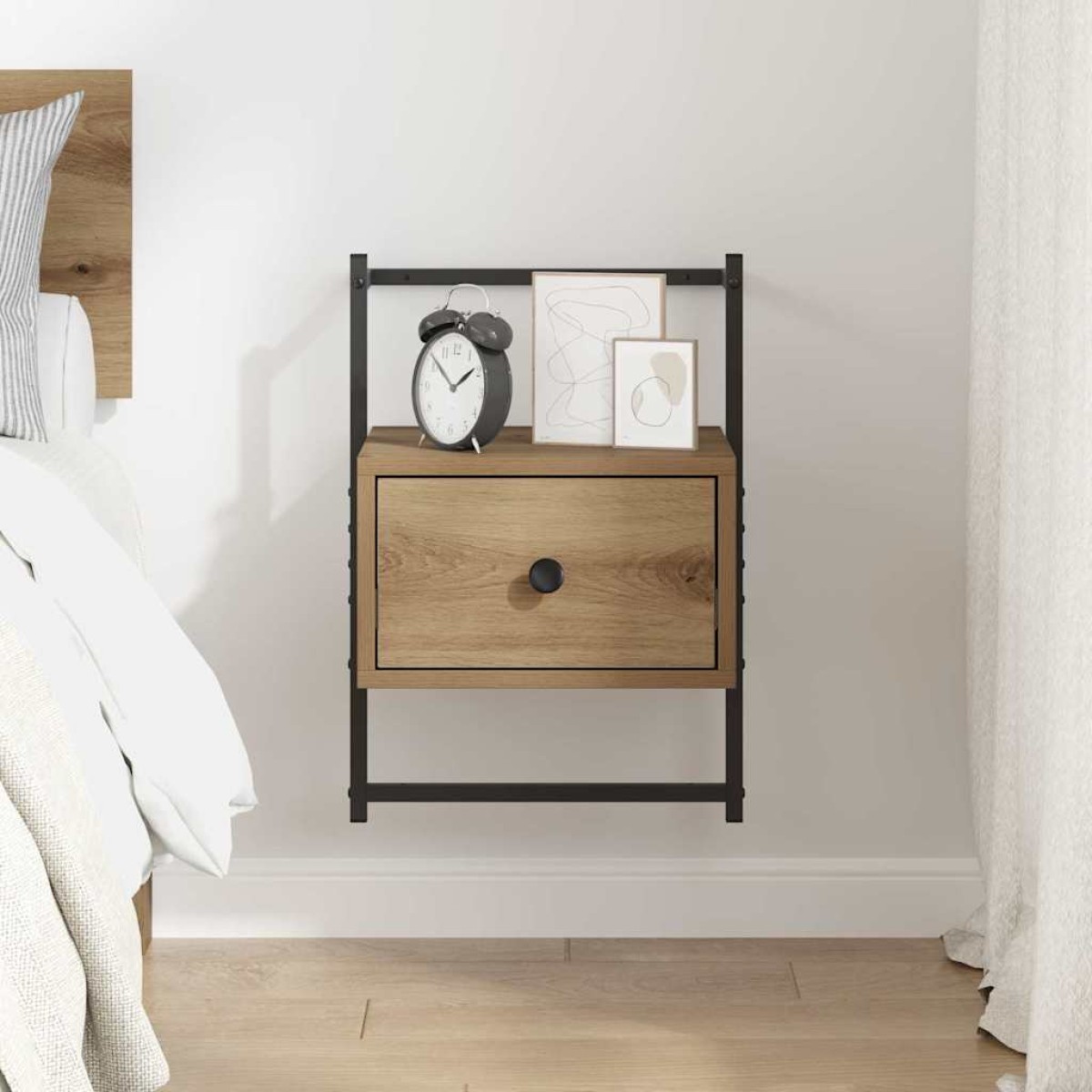 vidaXL Κομοδίνο Artisan Oak 35 x 30 x 51 εκ. Επεξεργασμένο Ξύλο