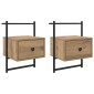 vidaXL Κομοδίνο 2 τεμ. Artisan Oak 35 x 30 x 51 εκ. Επεξεργασμένο Ξύλο