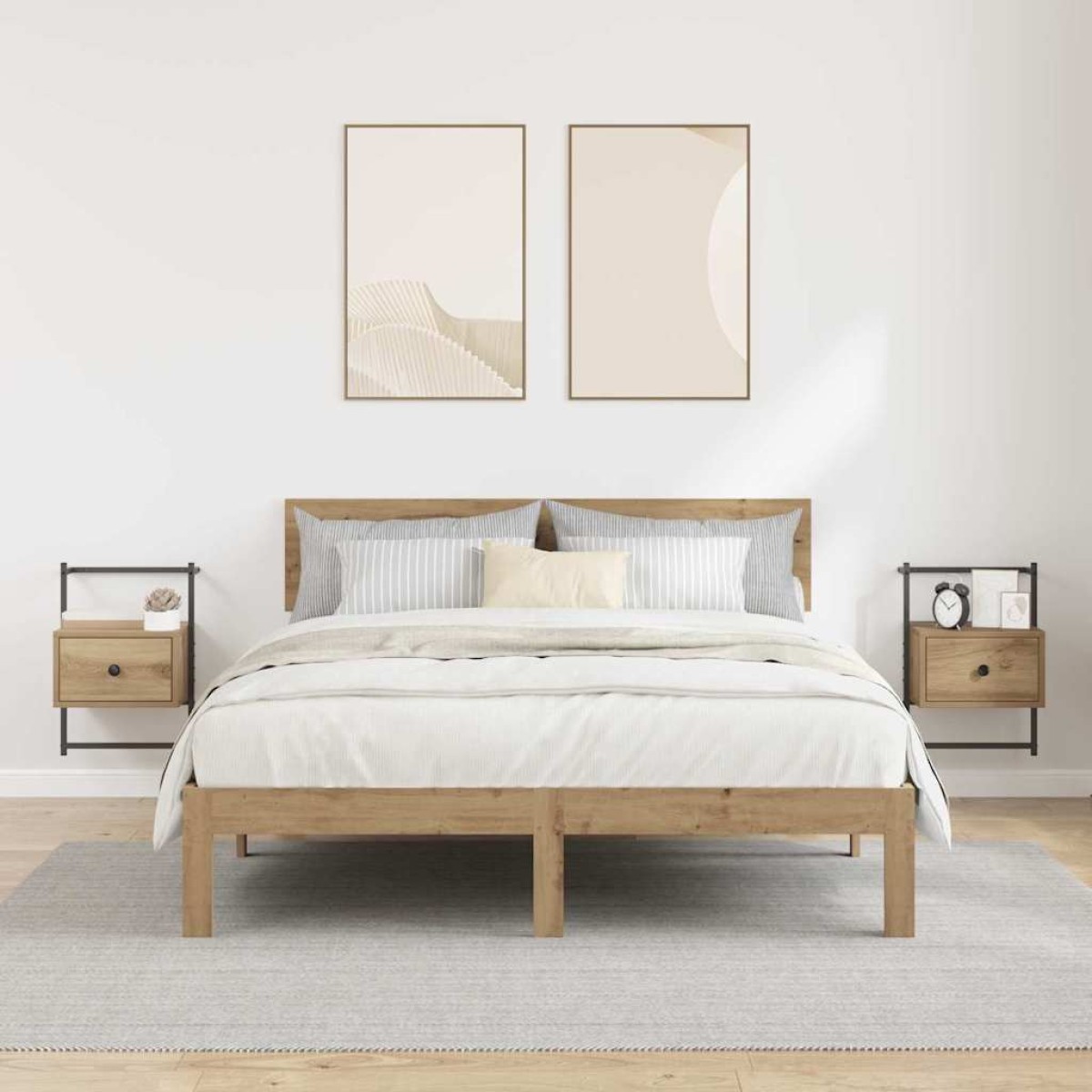 vidaXL Κομοδίνο 2 τεμ. Artisan Oak 35 x 30 x 51 εκ. Επεξεργασμένο Ξύλο