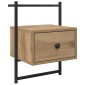 vidaXL Κομοδίνο 2 τεμ. Artisan Oak 35 x 30 x 51 εκ. Επεξεργασμένο Ξύλο