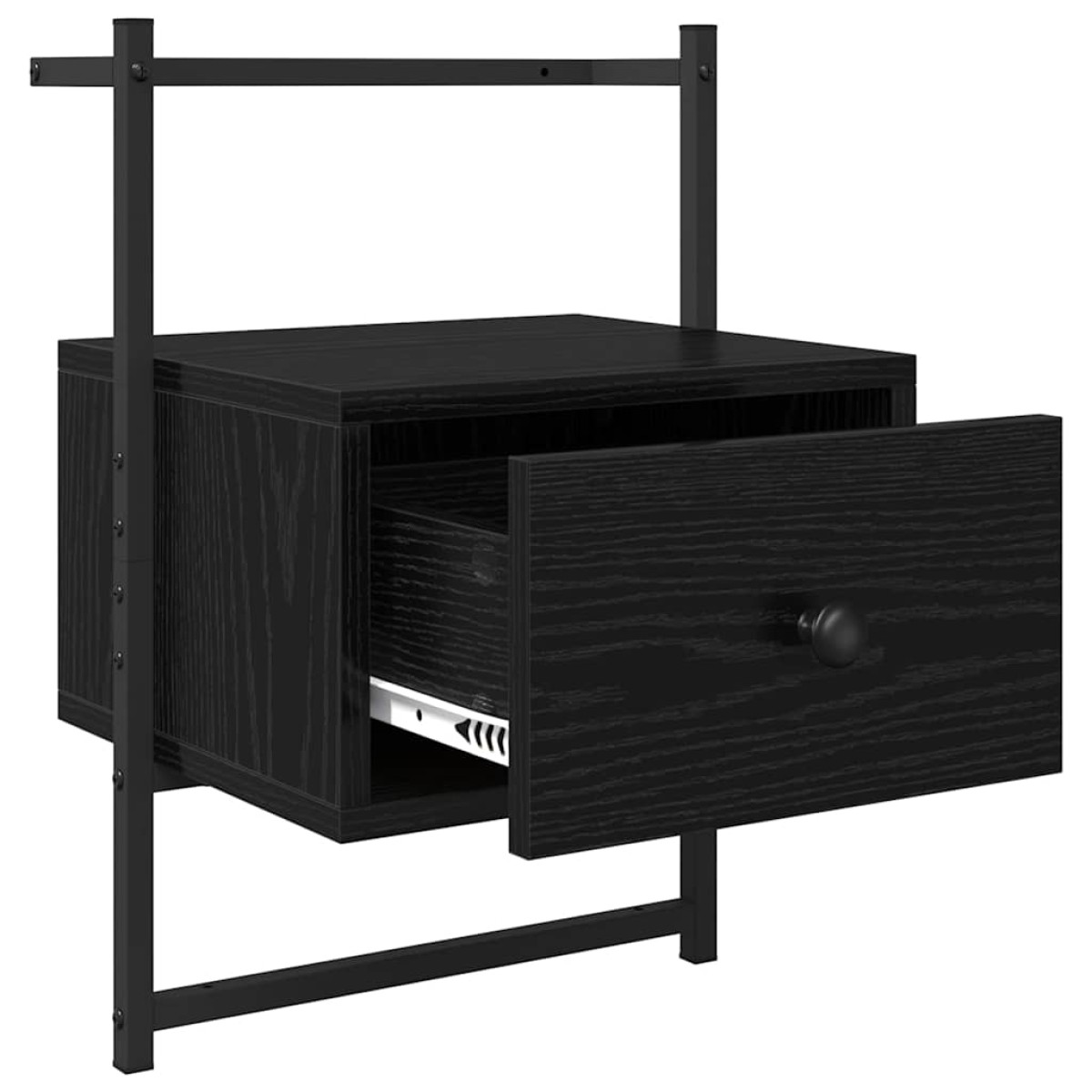 vidaXL Κομοδίνο Μαύρη Οξυά 35 x 30 x 51 εκ. Επεξεργασμένο Ξύλο