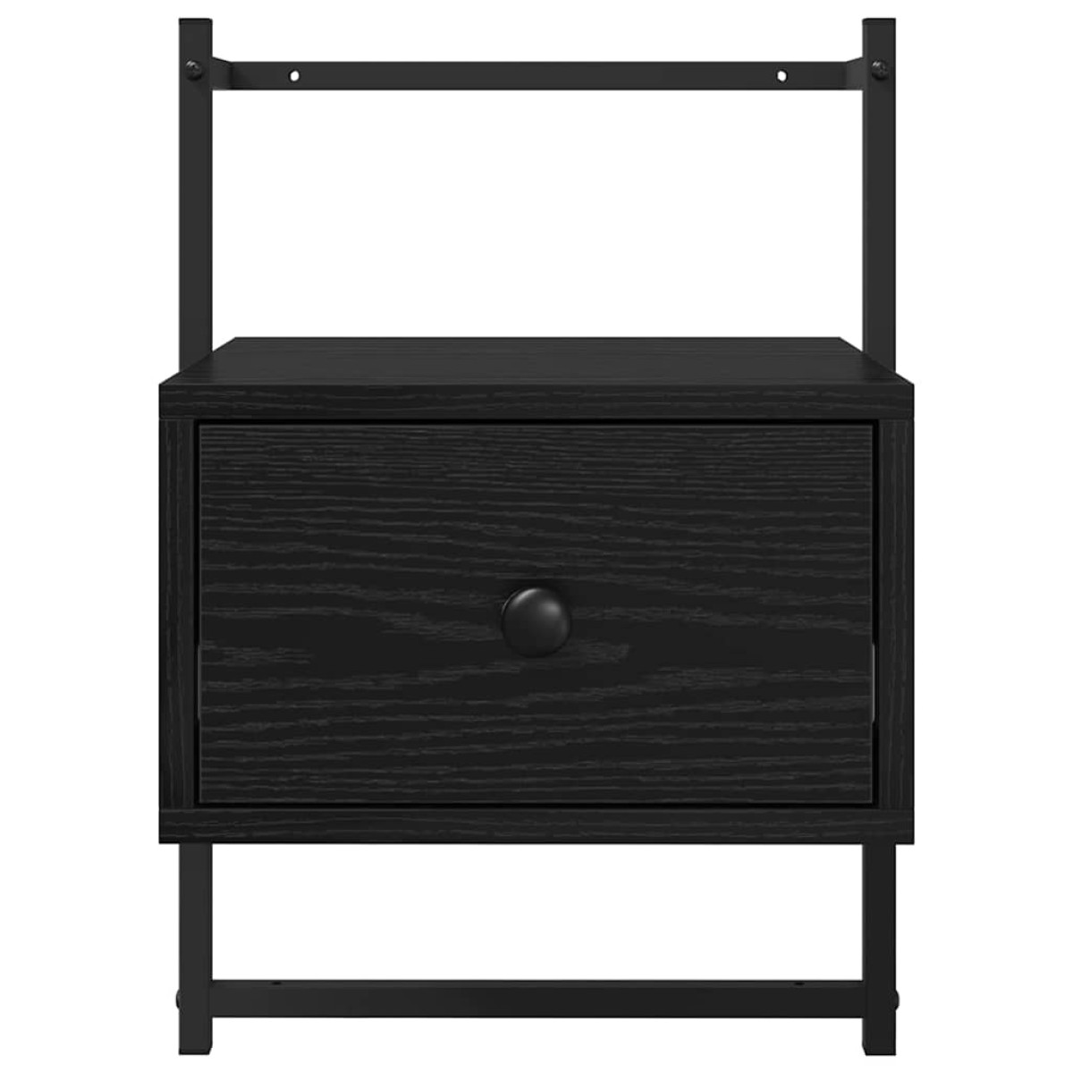vidaXL Κομοδίνο Μαύρη Οξυά 35 x 30 x 51 εκ. Επεξεργασμένο Ξύλο