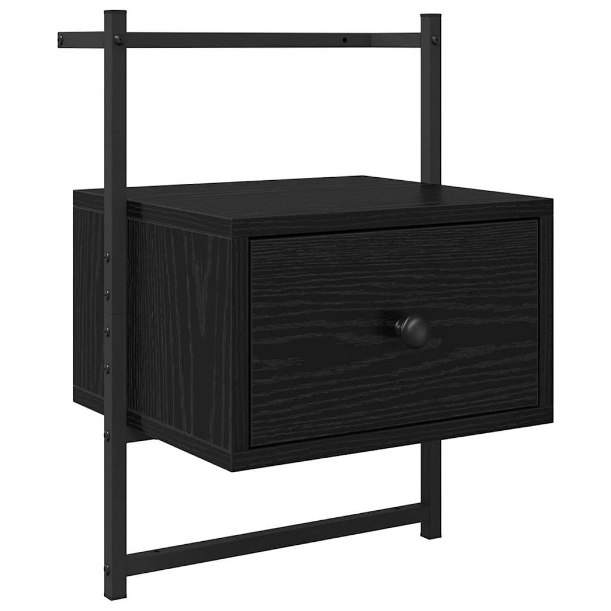 vidaXL Κομοδίνο 2 τεμ. Μαύρη Οξυά 35 x 30 x 51 εκ. Επεξεργασμένο Ξύλο