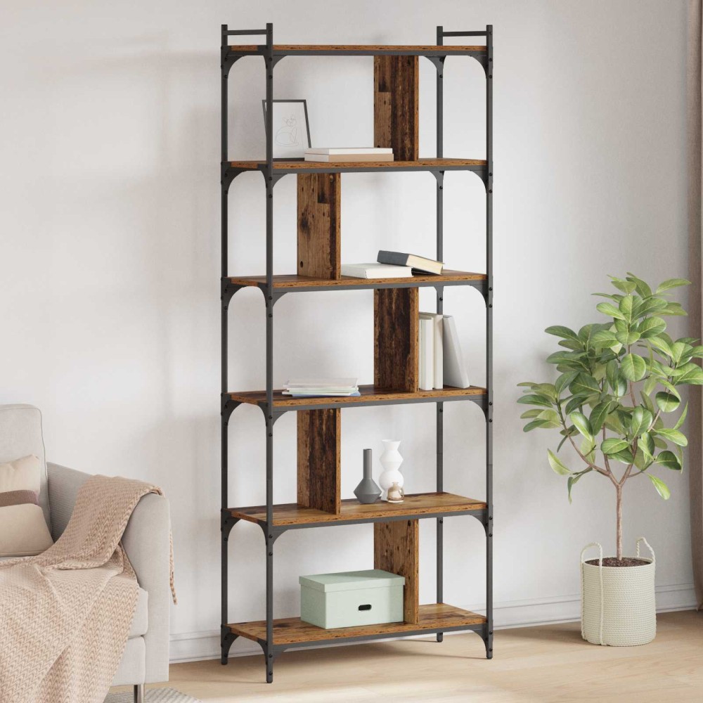 vidaXL Βιβλιοθήκη 5 επίπεδα 76 x 32 x 192 εκ. Επεξεργασμένο Ξύλο