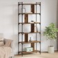 vidaXL Βιβλιοθήκη 5 επίπεδα 76 x 32 x 192 εκ. Επεξεργασμένο Ξύλο