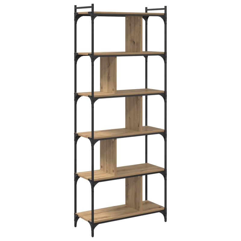 vidaXL Βιβλιοθήκη 5 επίπεδα 76 x 32 x 192 εκ. Επεξεργασμένο Ξύλο