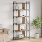 vidaXL Βιβλιοθήκη 5 επίπεδα 76 x 32 x 192 εκ. Επεξεργασμένο Ξύλο