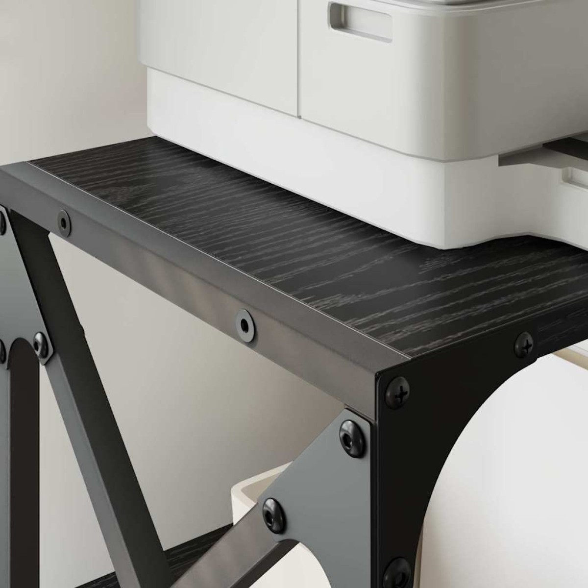vidaXL Σταντ Εκτυπωτή Μαύρη Οξυά 44 x 26 x 31.5 εκ. Επεξεργασμένο Ξύλο