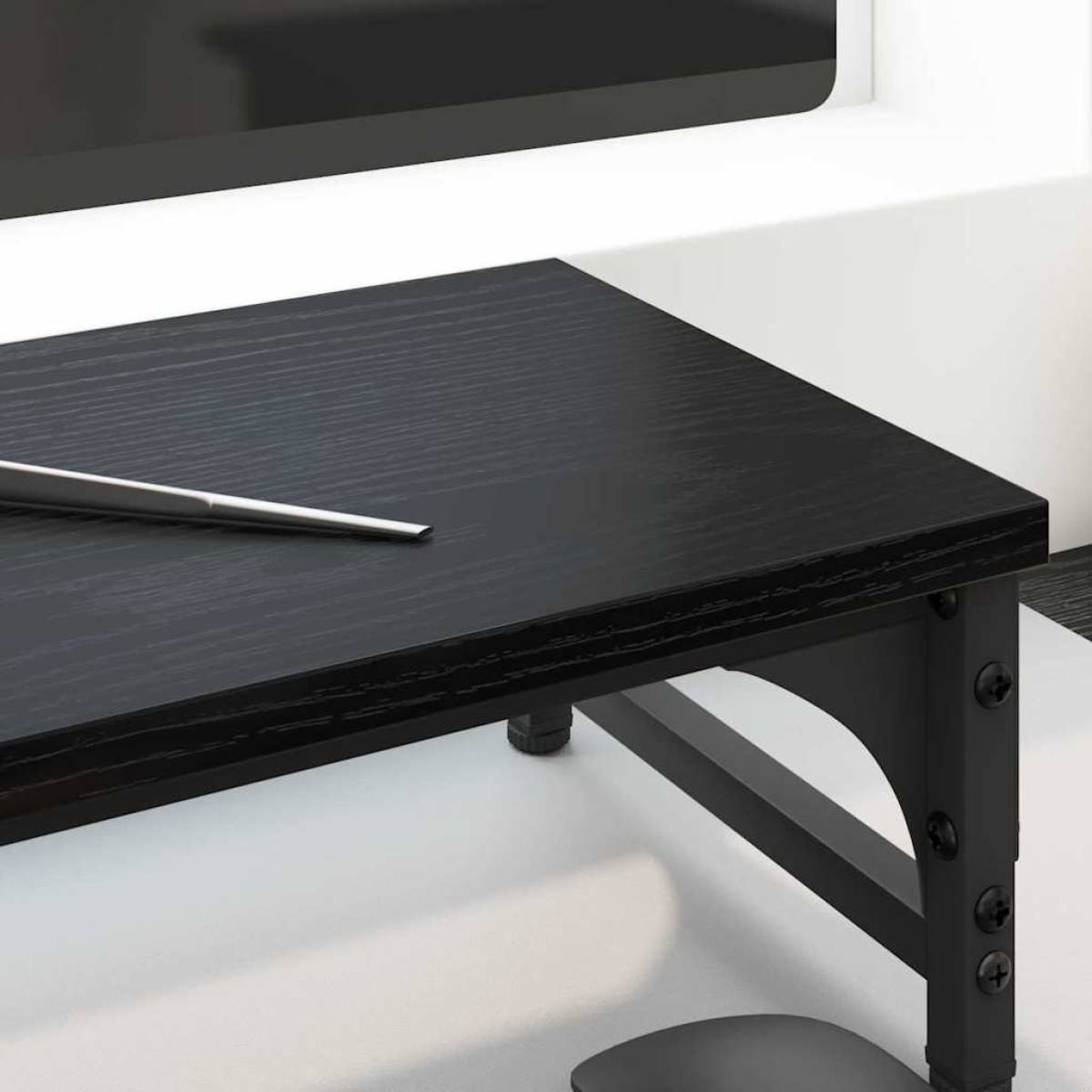 vidaXL Βάση Μόνιτορ Μαύρη Οξυά 55 x 23 x 14 cm Επεξεργασμένο Ξύλο