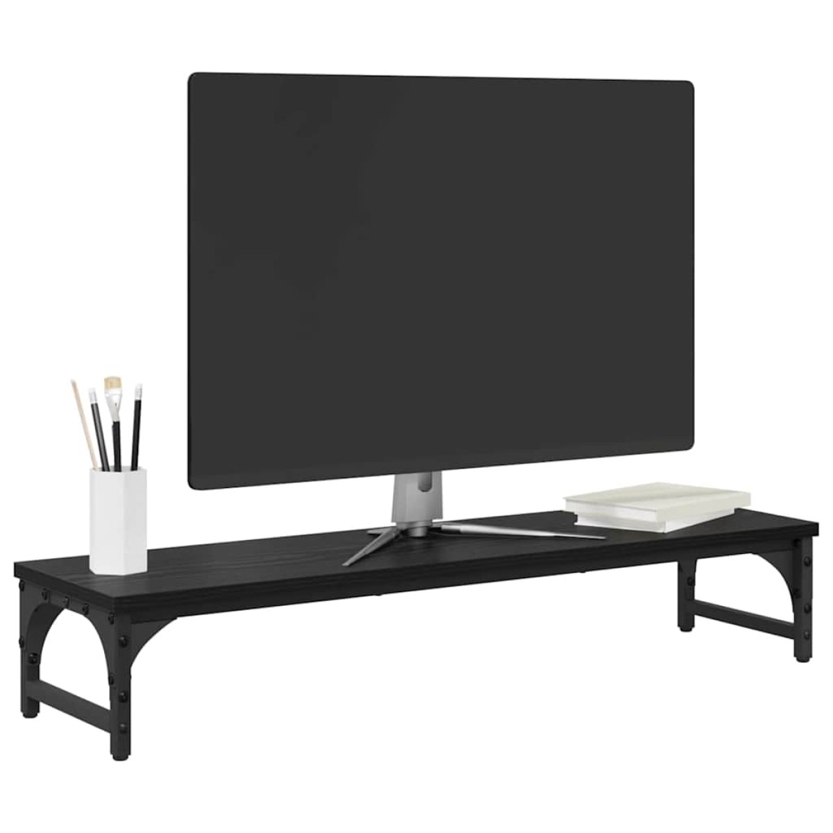 vidaXL Βάση Μόνιτορ Μαύρη Οξυά 85 x 23 x 15,5 cm Επεξεργασμένο Ξύλο