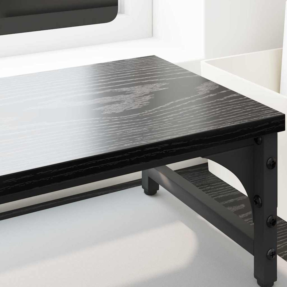 vidaXL Βάση Μόνιτορ Μαύρη Οξυά 85 x 23 x 15,5 cm Επεξεργασμένο Ξύλο