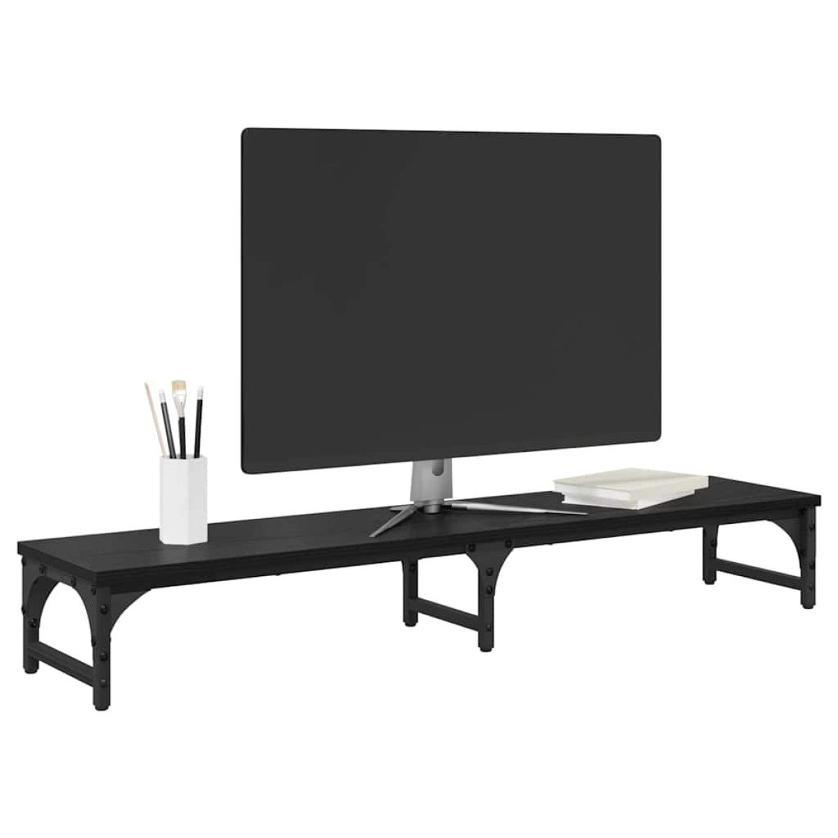 vidaXL Βάση Μόνιτορ Μαύρη Οξυά 105 x 23 x 15,5 cm Επεξεργασμένο Ξύλο