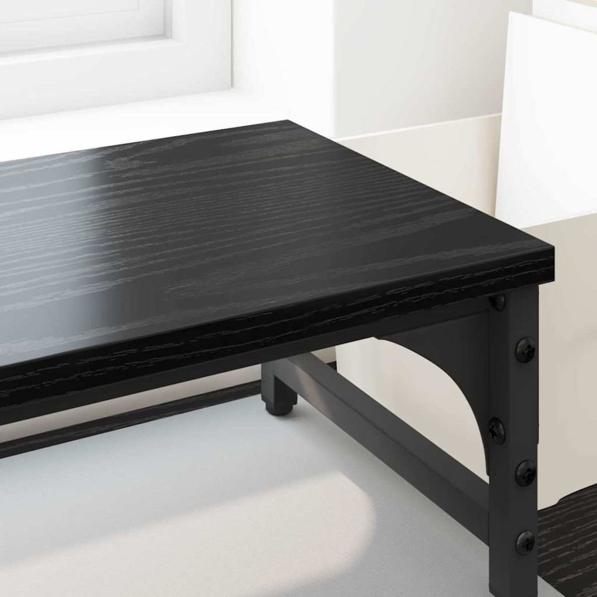vidaXL Βάση Μόνιτορ Μαύρη Οξυά 105 x 23 x 15,5 cm Επεξεργασμένο Ξύλο