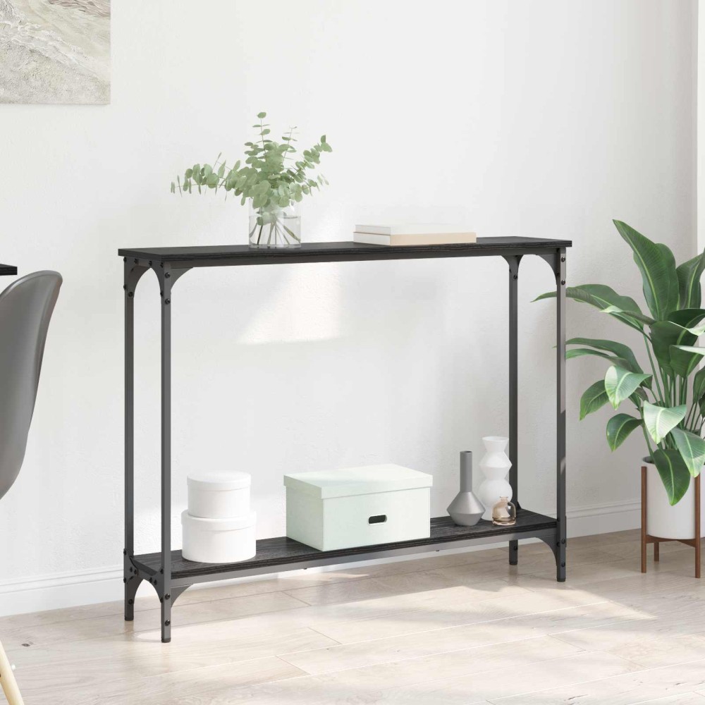vidaXL Τραπέζι κονσόλας Μαύρη Οξυά 100 x 22,5 x 75 εκ