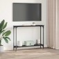 vidaXL Τραπέζι κονσόλας Μαύρη Οξυά 100 x 22,5 x 75 εκ