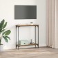 vidaXL Τραπέζι κονσόλας Παλιό Ξύλο 75 x 22,5 x 75 εκ