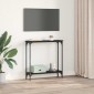 vidaXL Τραπέζι κονσόλας Μαύρη Οξυά 75 x 22,5 x 75 εκ