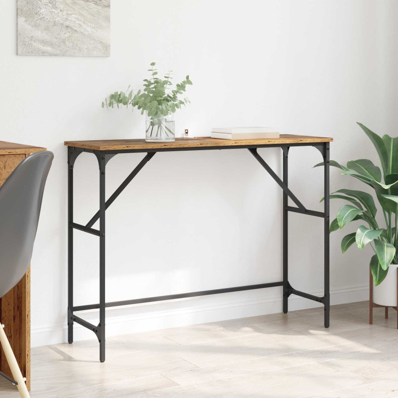 vidaXL Τραπέζι κονσόλας Παλιό ξύλο 100 x 32 x 75 εκ Επεξεργασμένο Ξύλο