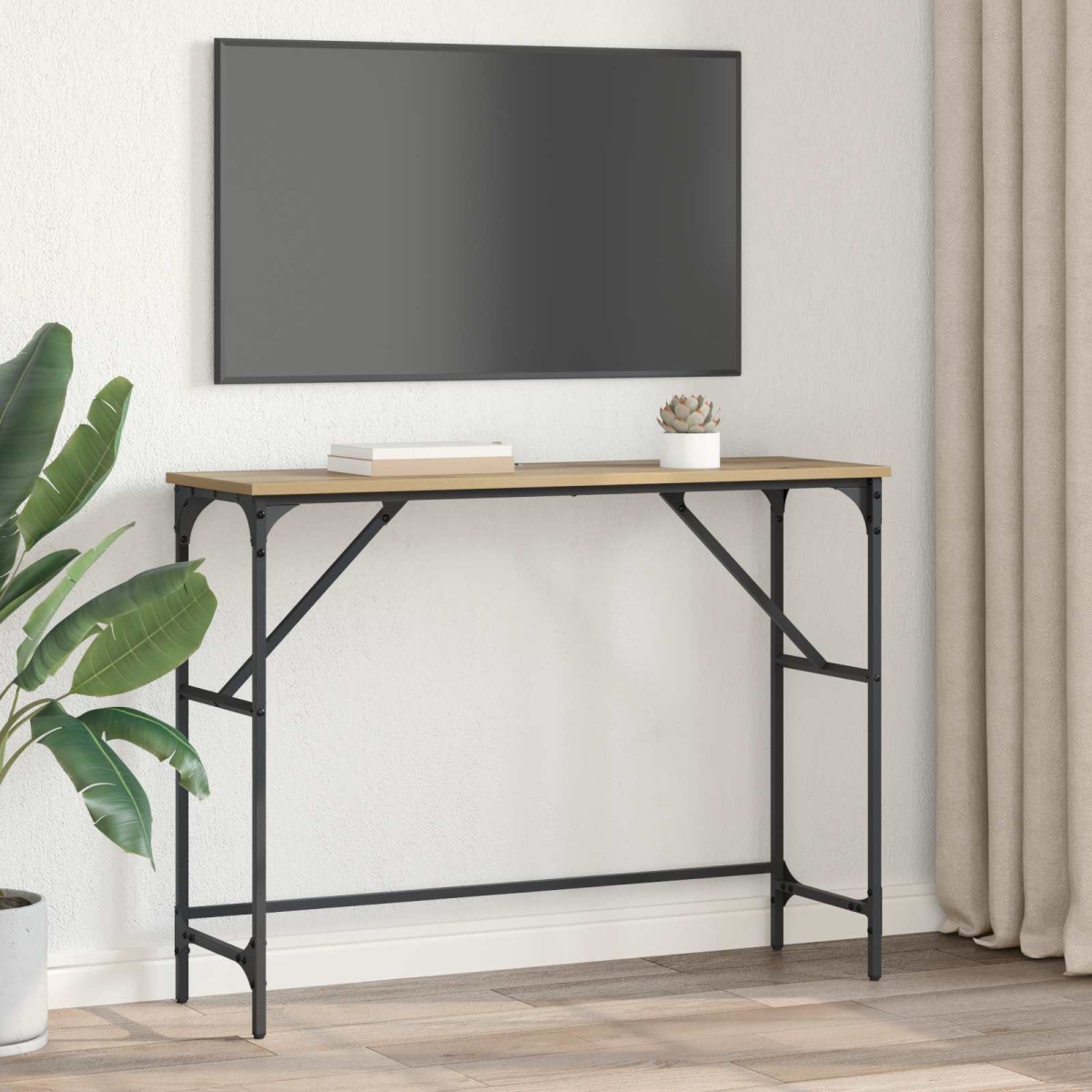 vidaXL Τραπέζι κονσόλας Artisan Oak 100 x 32 x 75 εκ