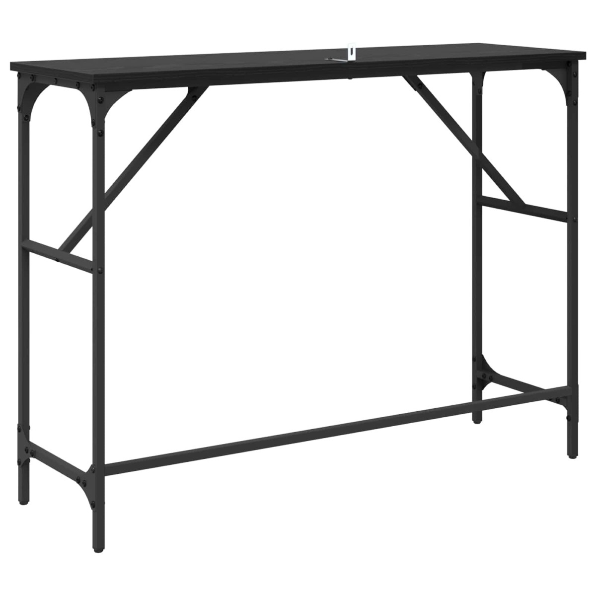vidaXL Τραπέζι κονσόλας Μαύρη Οξυά 100 x 32 x 75 εκ Επεξεργασμένο Ξύλο