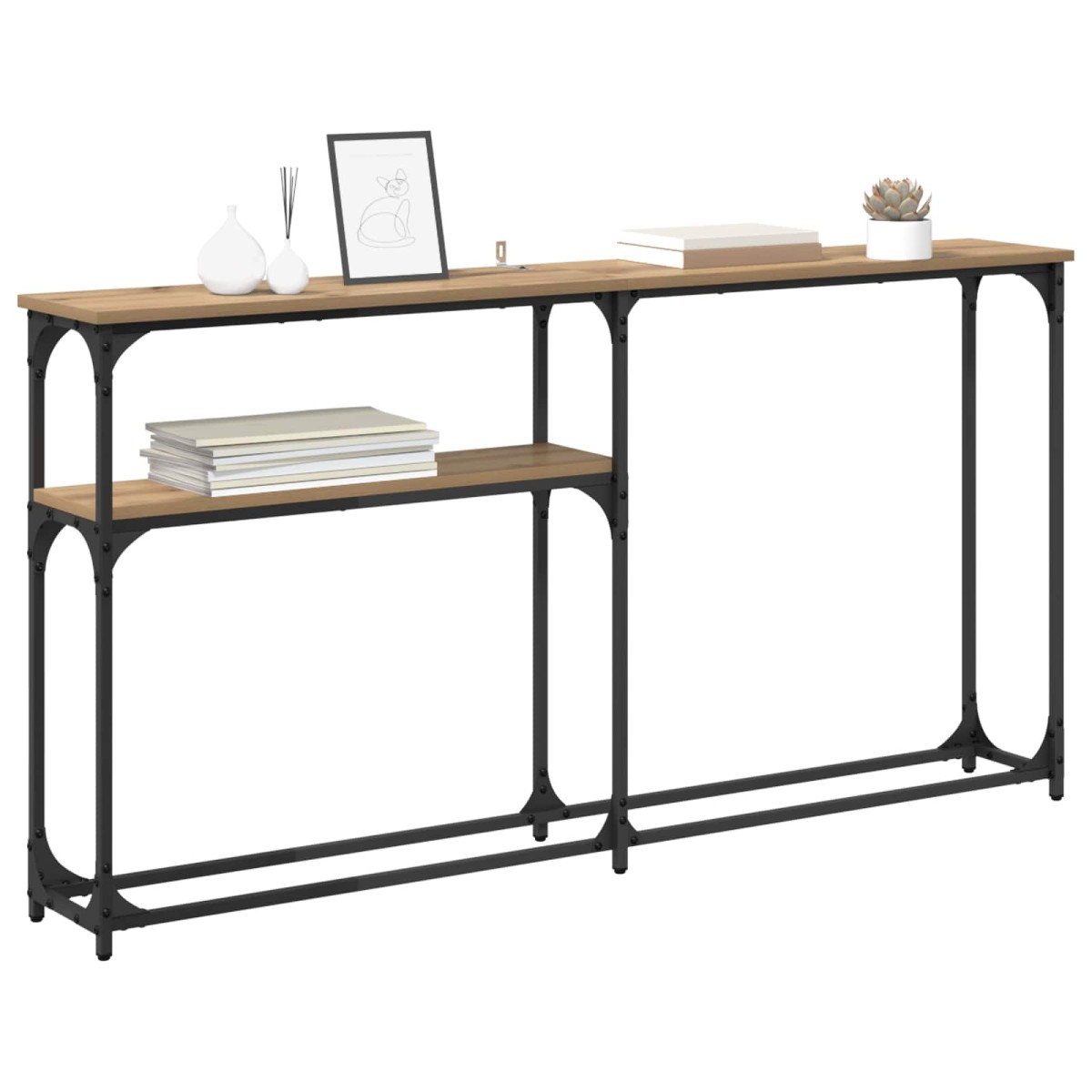 vidaXL ΤραπέζιΚονσόλας Artisan Oak 145 x 22,5 x 75 εκ.