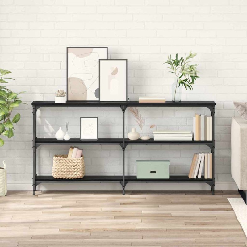 vidaXL Τραπέζι κονσόλας Μαύρη Οξυά 150 x 29 x 75 εκ