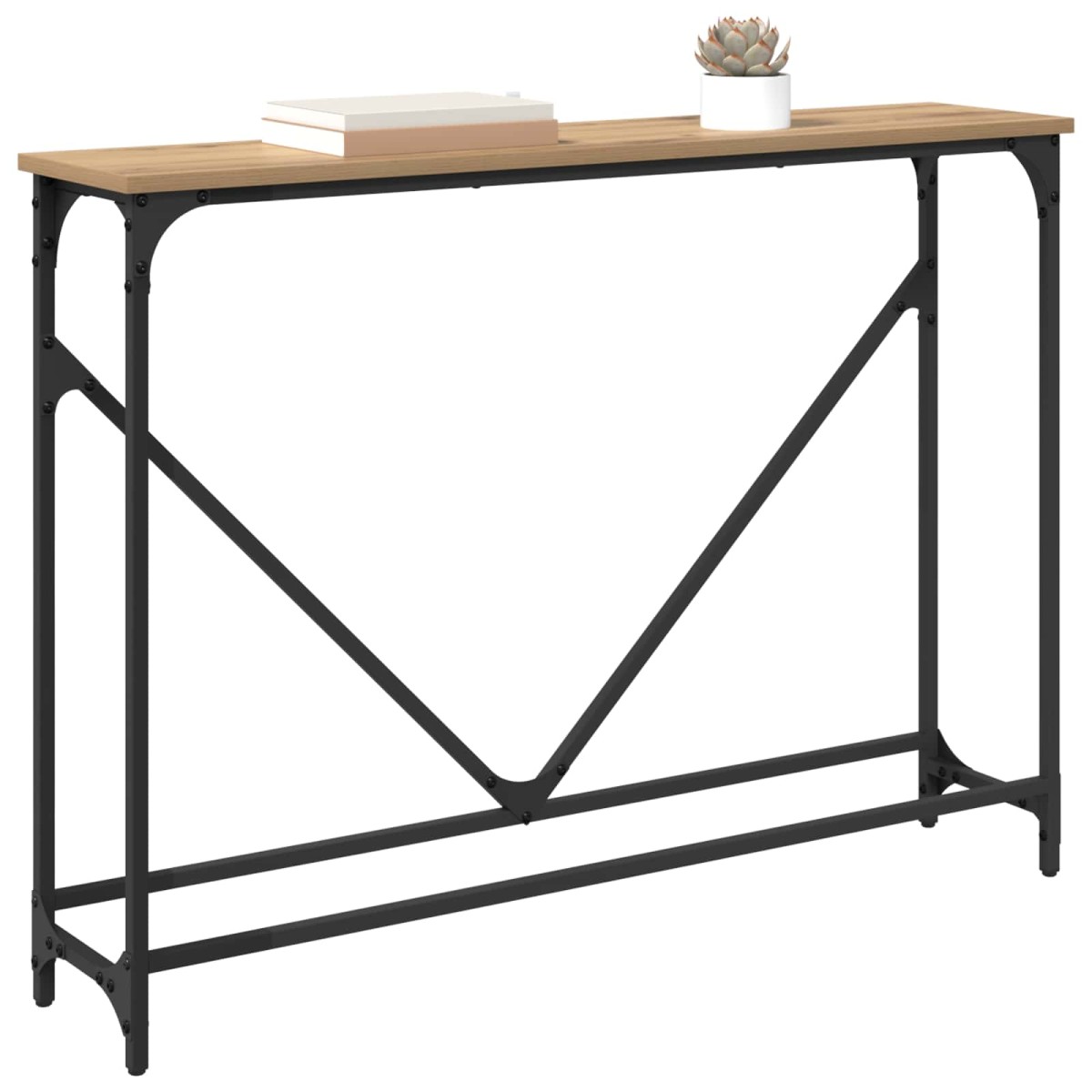 vidaXL Τραπέζι κονσόλας Artisan Oak 102 x 23 x 75 εκ