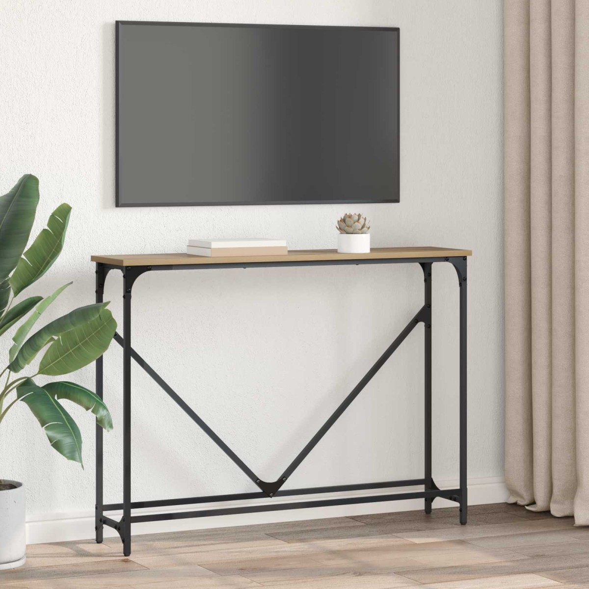 vidaXL Τραπέζι κονσόλας Artisan Oak 102 x 23 x 75 εκ