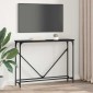 vidaXL Τραπέζι κονσόλας Μαύρη Οξυά 102 x 23 x 75 εκ Επεξεργασμένο Ξύλο