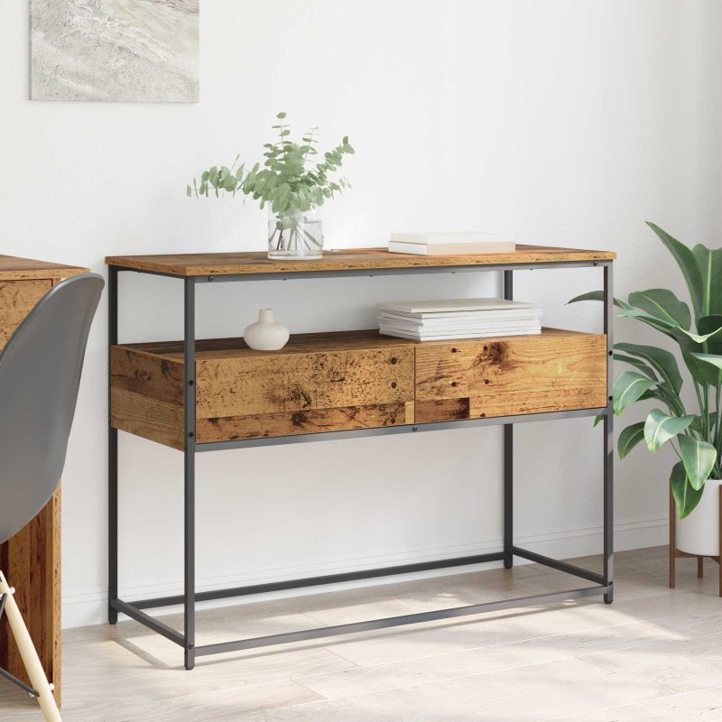 vidaXL Τραπέζι κονσόλας Παλιό Ξύλο 100 x 40 x 75 cm Επεξεργασμένο Ξύλο