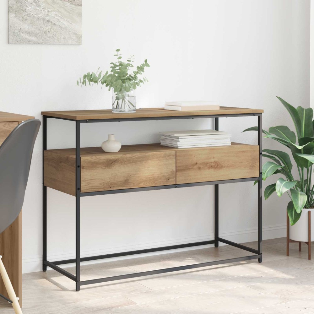 vidaXL Τραπέζι κονσόλας Artisan Oak 100 x 40 x 75 cm