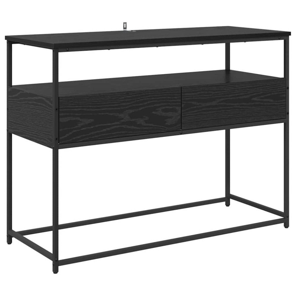 vidaXL Τραπέζι κονσόλας Μαύρη Οξυά 100 x 40 x 75 cm Επεξεργασμένο Ξύλο