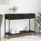 vidaXL Τραπέζι κονσόλας Μαύρη Οξυά 100 x 34,5 x 75 εκ.