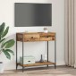 vidaXL Τραπέζι κονσόλας Παλιό Ξύλο 75 x 34,5 x 75 εκ