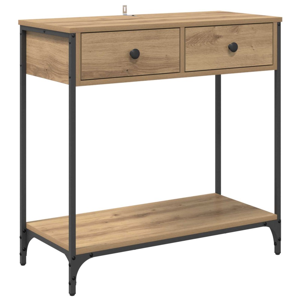 vidaXL Τραπέζι κονσόλας Artisan Oak 75 x 34,5 x 75 εκ