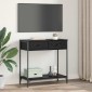 vidaXL Τραπέζι κονσόλας Μαύρη Οξυά 75 x 34,5 x 75 εκ