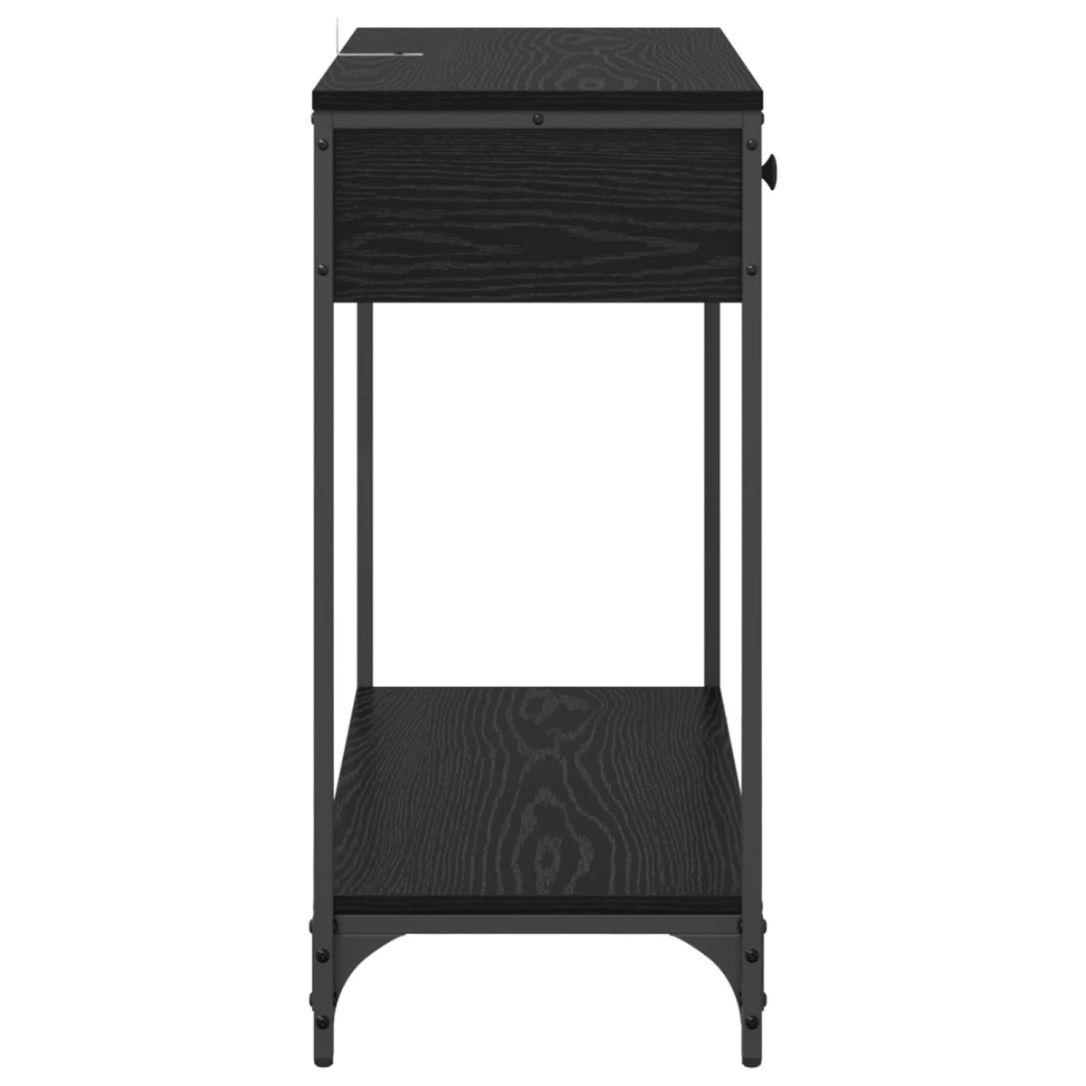 vidaXL Τραπέζι κονσόλας Μαύρη Οξυά 75 x 34,5 x 75 εκ