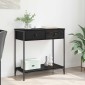 vidaXL Τραπέζι κονσόλας Μαύρη Οξυά 75 x 34,5 x 75 εκ