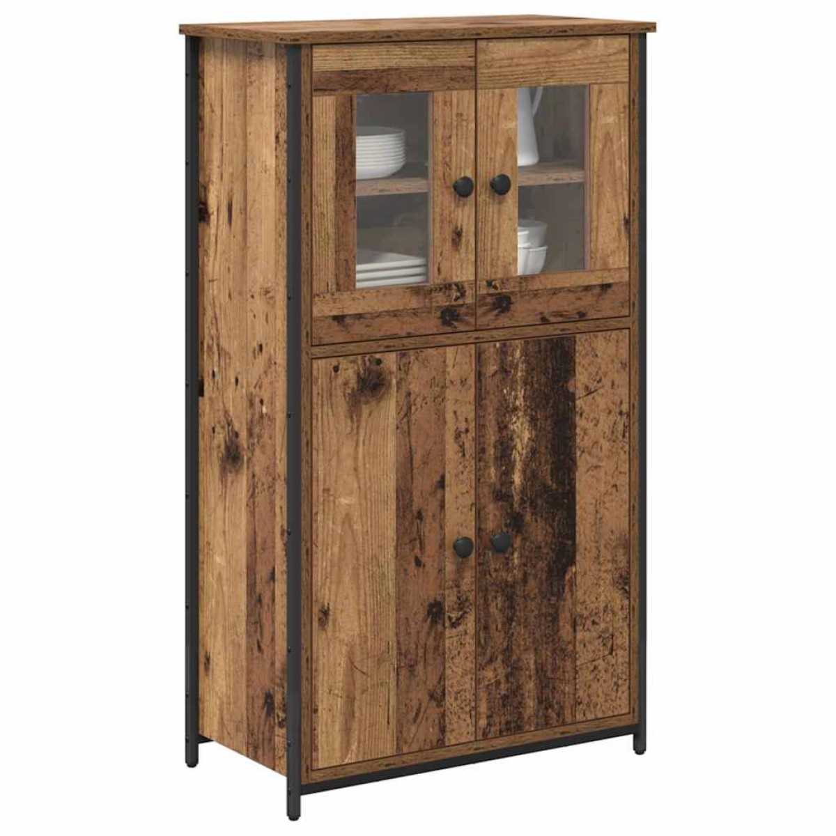 vidaXL Highboard Παλιό Ξύλο 62 x 32 x 106,5 εκ Επεξεργασμένο Ξύλο