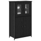 vidaXL Highboard Μαύρη Οξυά 62 x 32 x 106,5 εκ Επεξεργασμένο Ξύλο