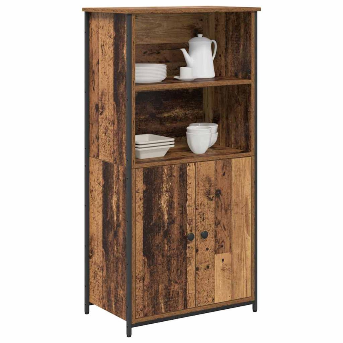 vidaXL Highboard Παλιό Ξύλο 62 x 36 x 121,5 εκ Επεξεργασμένο Ξύλο