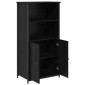 vidaXL Highboard Μαύρη Οξυά 62 x 36 x 121,5 εκ Επεξεργασμένο Ξύλο
